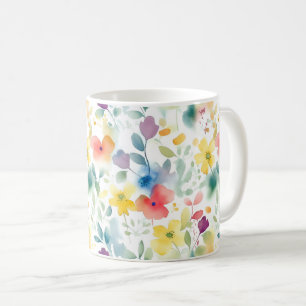 Watersolor Spring Flowers Mug