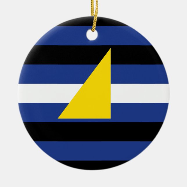 Watersports Pride Flag Ceramic Tree Decoration (Front)