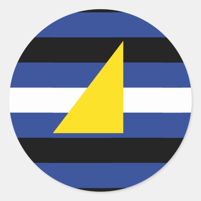 Watersports Pride Flag Classic Round Sticker (Front)