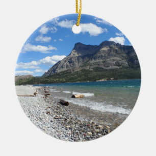 Waterton Lake- Alberta, Canada Ceramic Tree Decoration