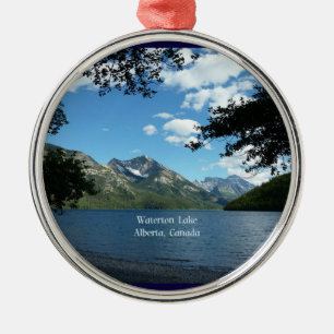 Waterton Lake, Alberta, Canada, Metal Tree Decoration