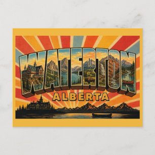 Waterton Lakes National Park Alberta Rockies Postcard