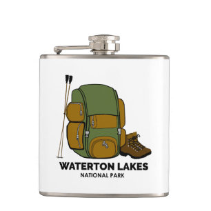 Waterton Lakes National Park Backpack Hip Flask