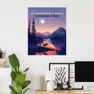 Waterton Lakes National Park Canada Alberta  Poster