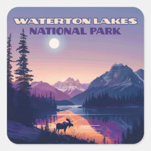 Waterton Lakes National Park Canada Alberta  Square Sticker