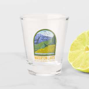 Waterton Lakes National Park Canada Travel Vintage Shot Glass
