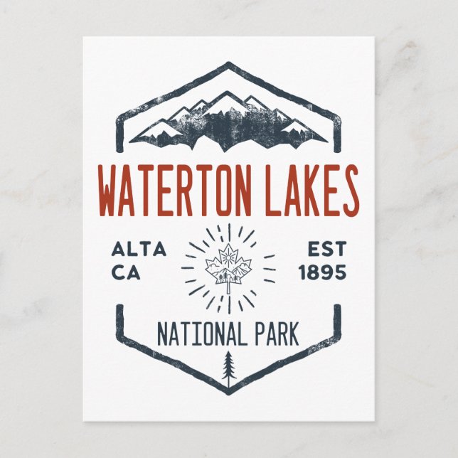 Waterton Lakes National Park Canada Vintage Postcard (Front)