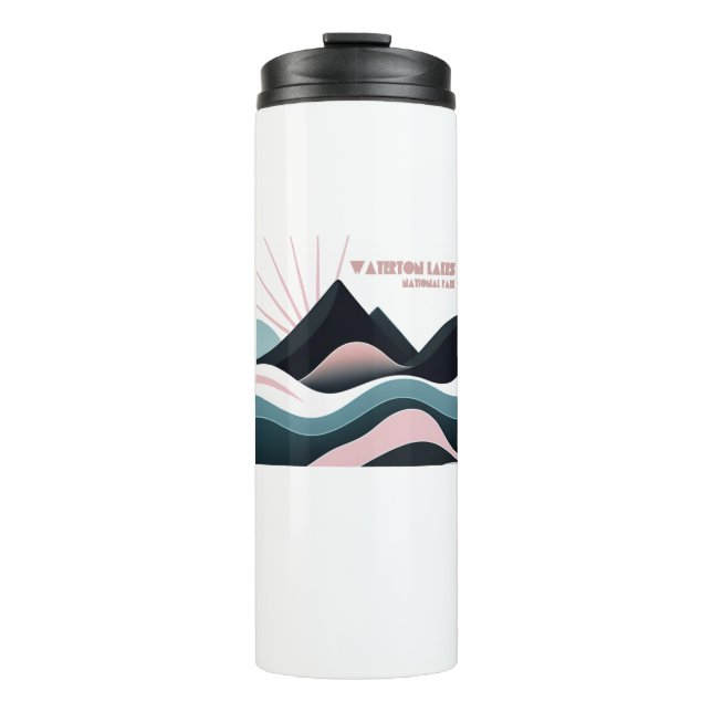 Waterton Lakes National Park Coloured Hills Thermal Tumbler (Front)