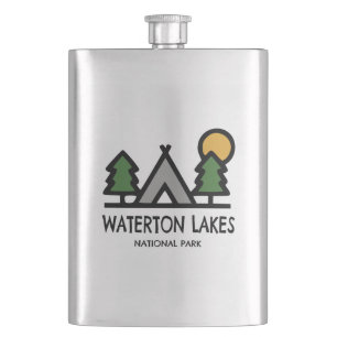Waterton Lakes National Park Hip Flask