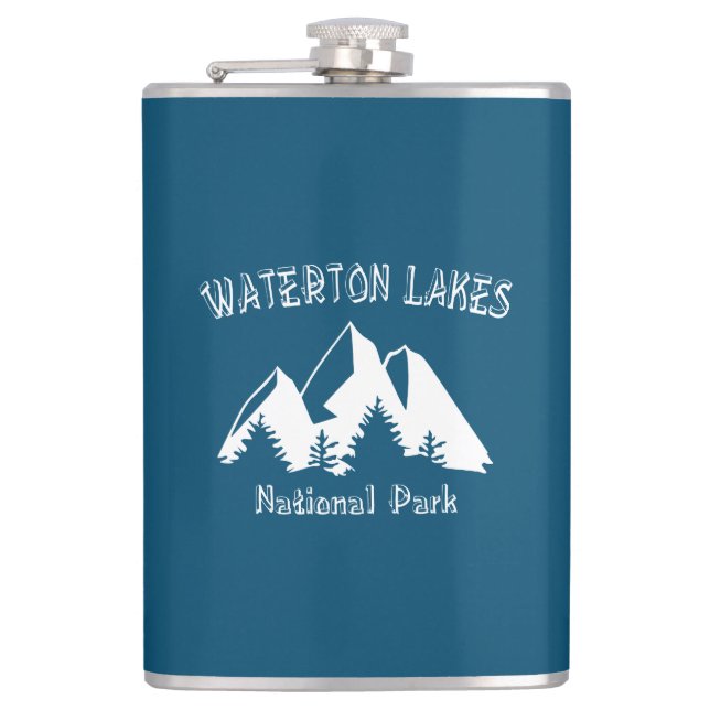 Waterton Lakes National Park Hip Flask (Front)