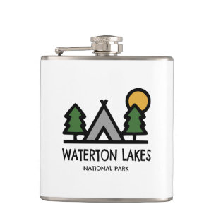 Waterton Lakes National Park Hip Flask