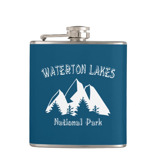 Waterton Lakes National Park Hip Flask (Front)