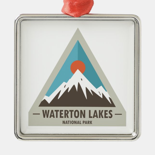 Waterton Lakes National Park Metal Tree Decoration (Front)