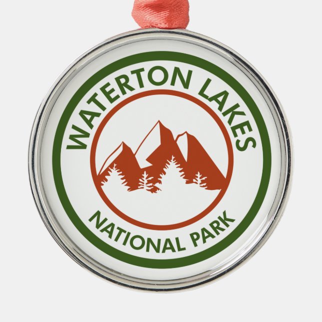 Waterton Lakes National Park Metal Tree Decoration (Front)