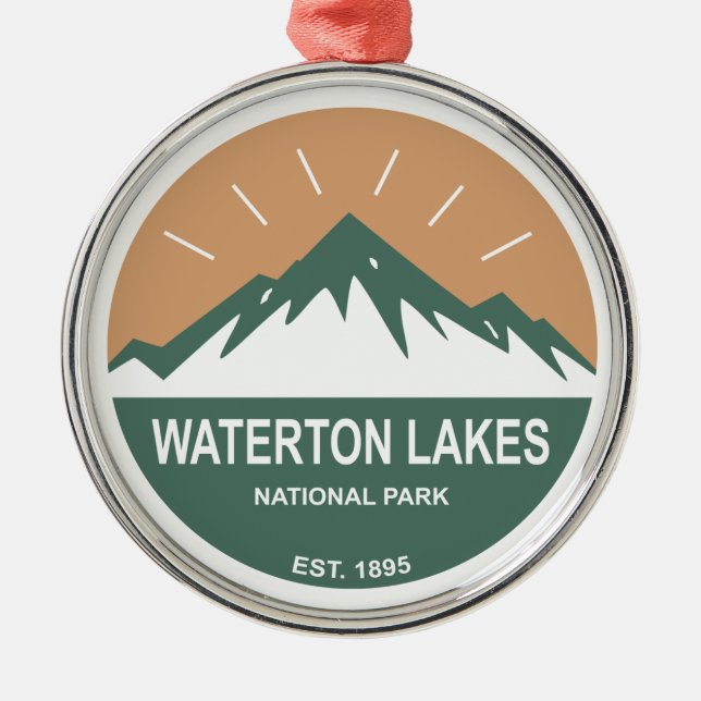Waterton Lakes National Park Metal Tree Decoration (Front)