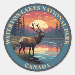 Waterton Lakes National Park of Canada Classic Round Sticker