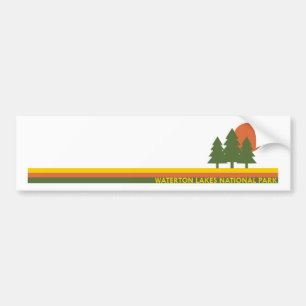 Waterton Lakes National Park Pine Trees Sun Bumper Sticker