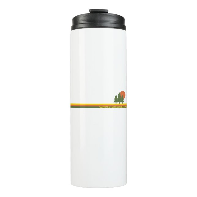 Waterton Lakes National Park Pine Trees Sun Thermal Tumbler (Front)