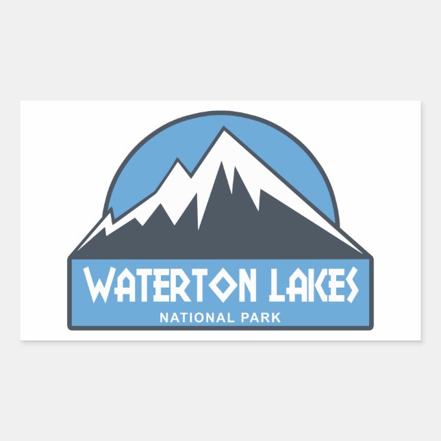 Waterton Lakes National Park Rectangular Sticker (Front)