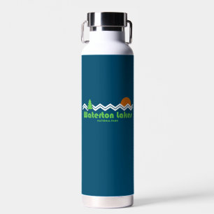 Waterton Lakes National Park Retro Water Bottle