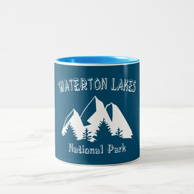 Waterton Lakes National Park Two-Tone Coffee Mug (Center)