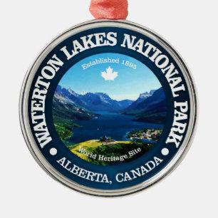 Waterton Lakes NP Metal Tree Decoration