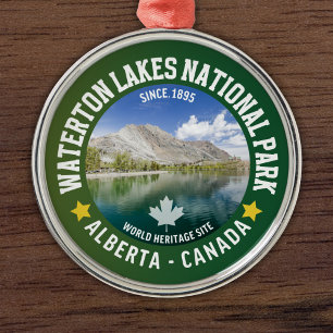 Waterton National Park, Alberta, Canada Metal Tree Decoration