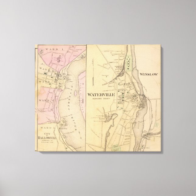 Waterville, Kennebec County Canvas Print (Front)