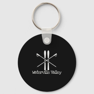 Waterville Valley Rustic Ski Skis Skiing Poles Ski Key Ring