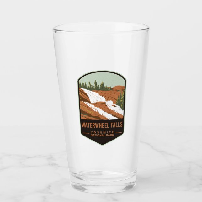 Waterwheel Falls Yosemite National Park Glass (Front)