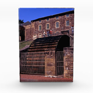 Waterwheel New Lanark Scotland Postcard Poster Photo Block