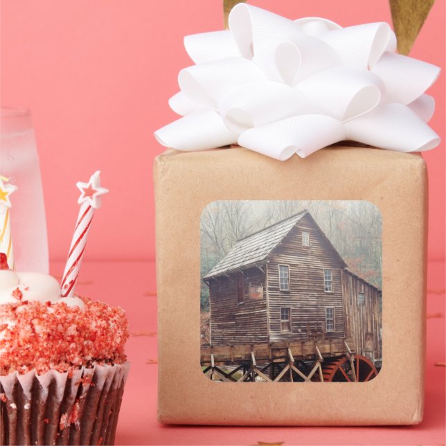 Waterwheel Square Sticker (Party)