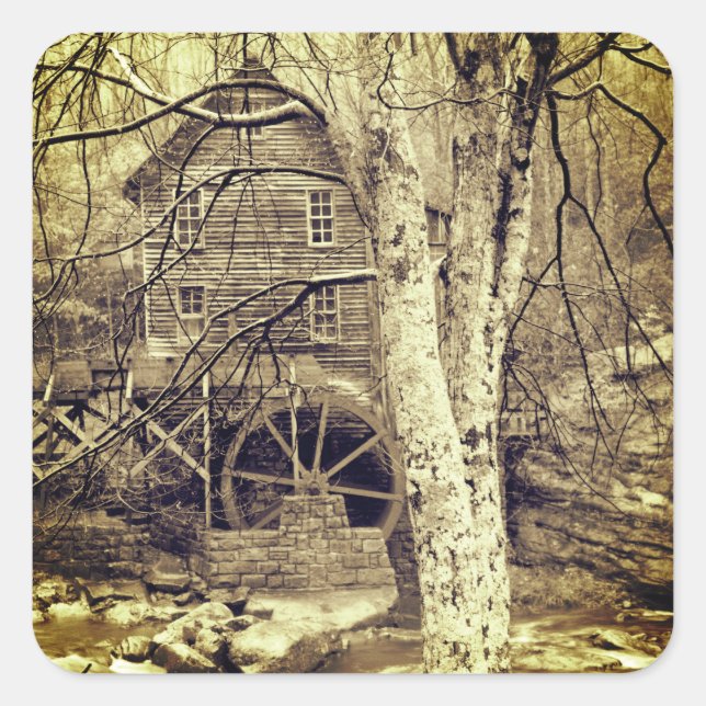 Waterwheel  square sticker (Front)
