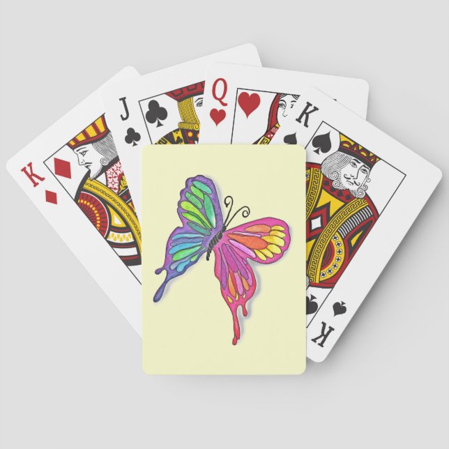 Watery  Butterfly Playing Cards (Back)