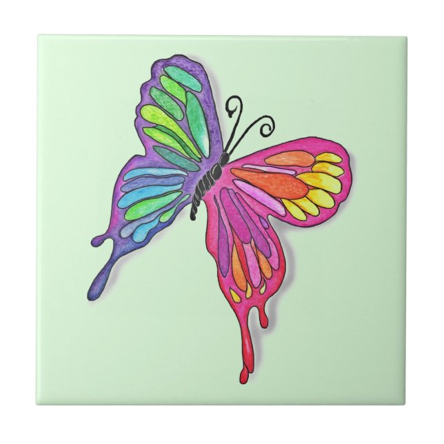 Watery  Butterfly Tile (Front)