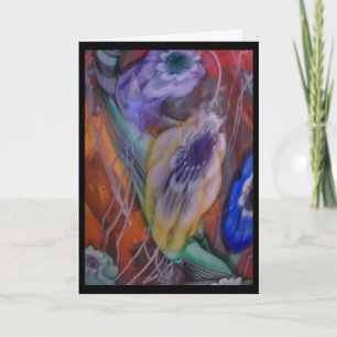 Watery Flowers Easter Holiday Card