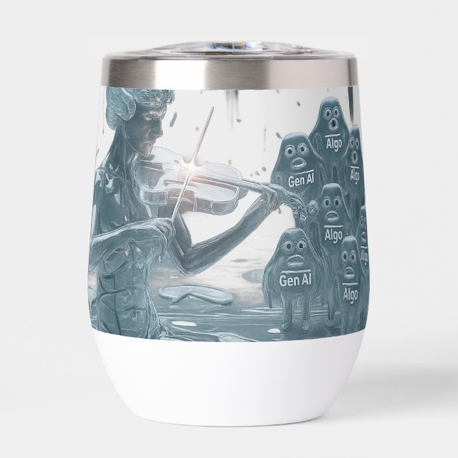 Watery Violinist, AI and Algorithms (White BG) (Front)