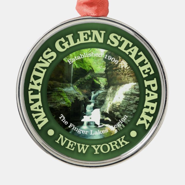 Watkins Glen SP Metal Tree Decoration (Front)