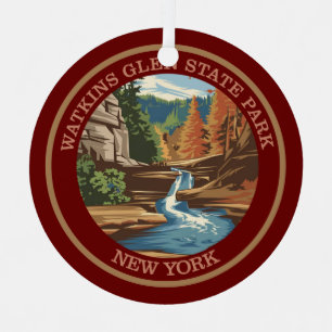 Watkins Glen State Park, New York. Colour Metal Tree Decoration