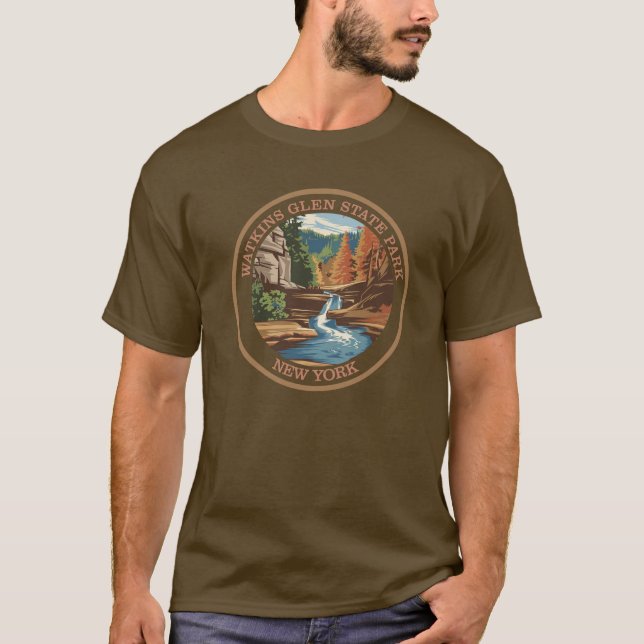 Watkins Glen State Park, New York. Colour T-Shirt (Front)