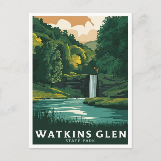 Watkins Glen State Park, New York. Postcard (Front)