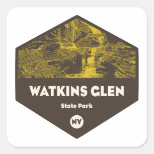 Watkins Glen State Park New York Square Sticker