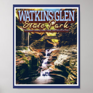 WATKINS GLEN STATE PARK - NEW YORK UNITED STATES POSTER