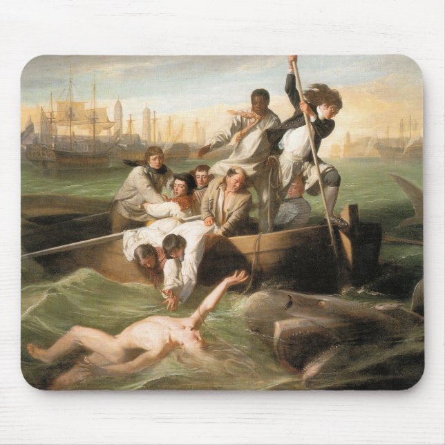 Watson and the Shark, by John Singleton Copley Mouse Mat (Front)