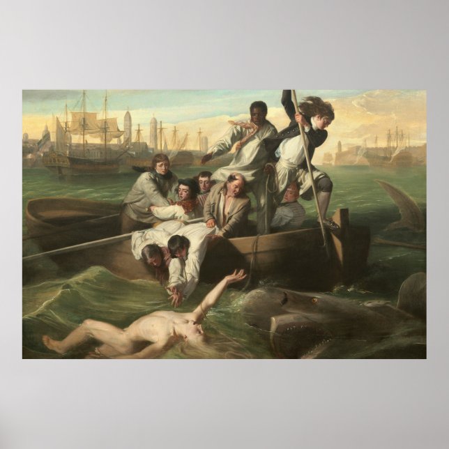 Watson and the Shark by John Singleton Copley Poster (Front)