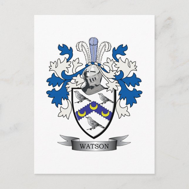 Watson Coat of Arms Postcard (Front)