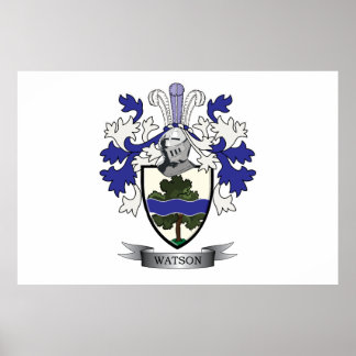 Watson Family Crest Coat of Arms Poster