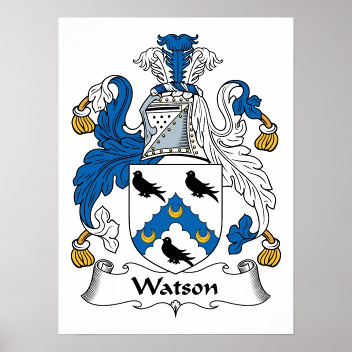 Watson Family Crest Poster | Zazzle.co.uk