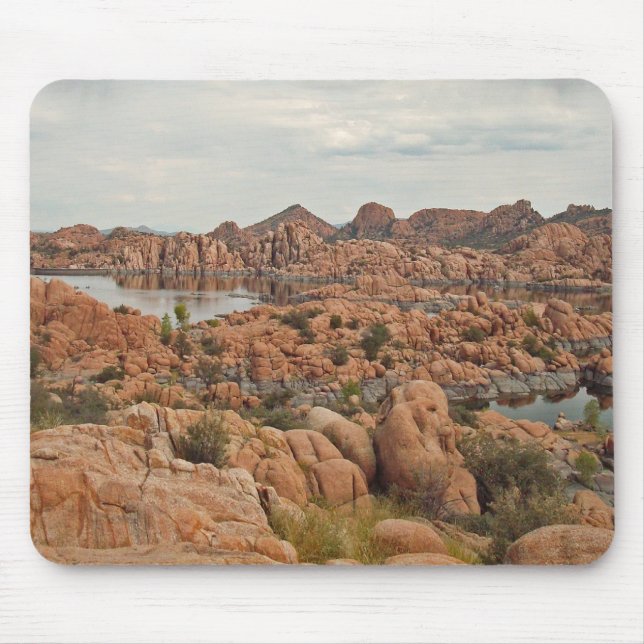 Watson Lake Prescott Arizona Photo Red Rock Mouse Mat (Front)