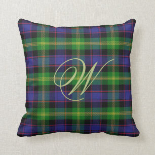 Watson Monogram Tartan Pillow